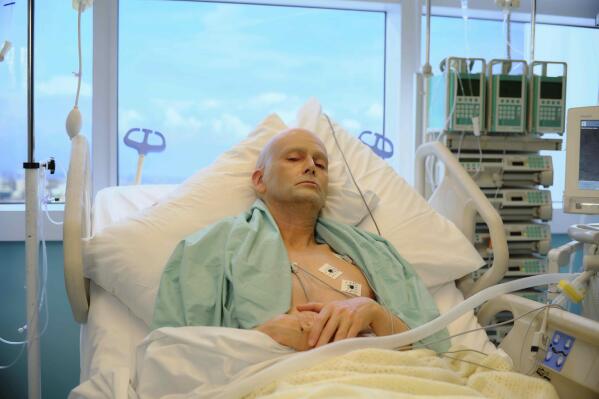 This image released by ITVX/Sundance Now shows David Tennant as Alexander Litvinenko in a scene from the series "Litvinenko." (ITVX/Sundance Now via AP)