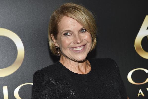FILE - In this Wednesday, Sept. 25, 2019 file photo, Television journalist Katie Couric attends the 60th annual Clio Awards at The Manhattan Center in New York. Couric has a new book "Going There" out on Oct. 26.  (Photo by Evan Agostini/Invision/AP, File)