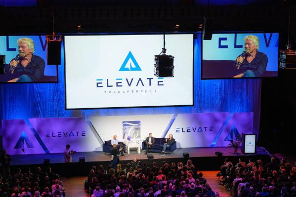 Sir Richard Branson speaks at TransPerfect’s ELEVATE conference in Amsterdam. (Photo: Business Wire)
