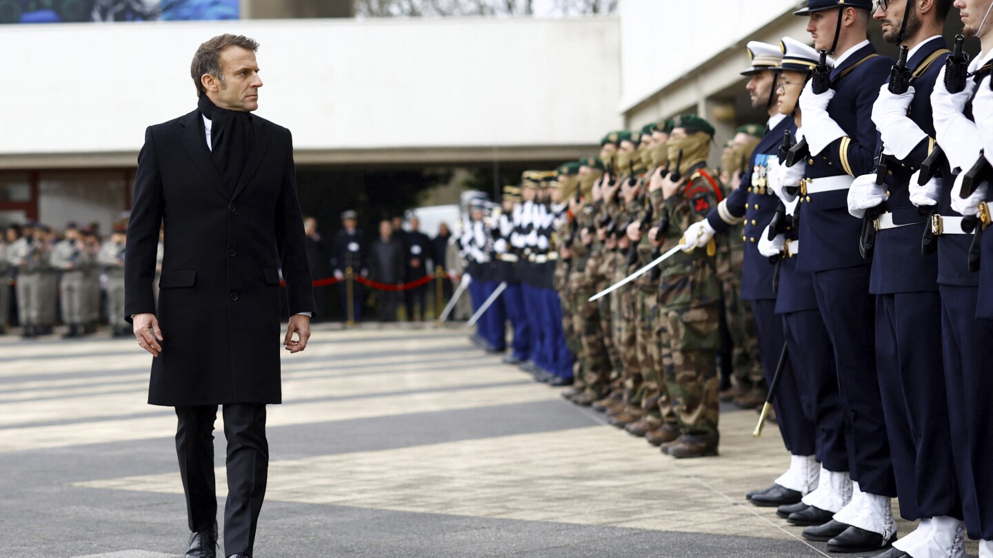 Wake up and spend more on defense, Macron tells Europe as Trump takes office