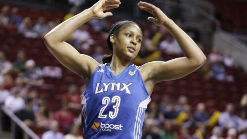 Minnesota Lynx's Maya Moore in action against the Seattle Storm in the first half of a WNBA basketball game, Sept. 10, 2013, in Seattle. Moore has officially decided to retire from playing basketball, making her announcement on “Good Morning America” on Monday, Jan. 16, 2023. (AP Photo/Elaine Thompson)