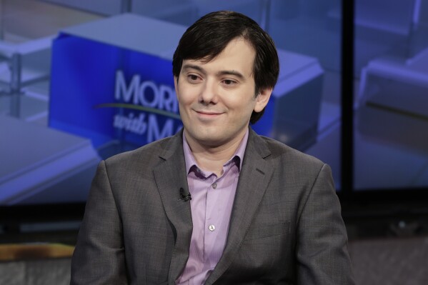 FILE - Martin Shkreli is interviewed on the Fox Business Network in New York, Aug. 15, 2017. Shkreli is facing a new lawsuit for allegedly retaining and sharing recordings from a one-of-a-kind Wu-Tang Clan album that he was forced to sell following his 2017 conviction on securities fraud charges. The lawsuit was brought Monday, June 10, 2024, by a cryptocurrency collective, PleasrDAO, which purchased the only known copy of the album from Shkreli for $4.75 million. (AP Photo/Richard Drew, File)