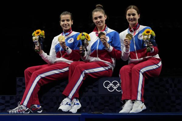 Russian Olympic Committee team wins women's gymnastics team gold 