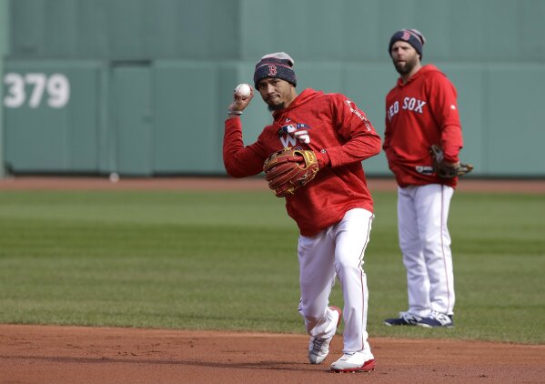 The 2018 Boston Red Sox World Series championship ring of Dustin