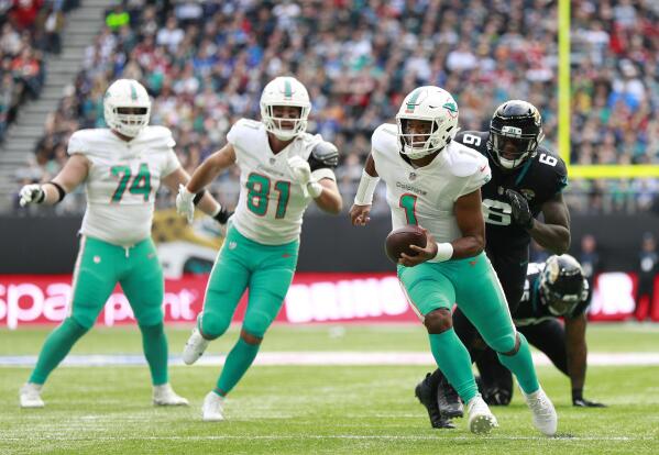 Dolphins' Tua talks practice INTs vs. Texans, offensive coming together