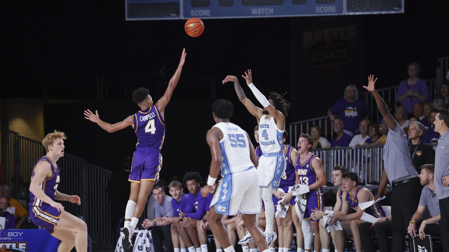 No. 14 UNC uses big second-half run to beat Northern Iowa 91-69 in Battle 4 Atlantis