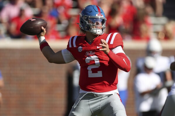 Dart completes 1st 24 passes to set SEC record, No. 6 Ole Miss beats Middle  Tennessee 52-3 | AP News