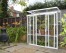 This image provided by Hartley Botanic shows a Patio model glasshouse with its hinged top pane open. (Hartley Botanic via AP)