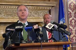 FILE - Wisconsin Assembly Speaker Robin Vos speaks at the Capitol in Madison, on July 27, 2021. Speaker Vos is trying to block a liberal watchdog group's attempts to have him identify records that were illegally destroyed related to the ongoing investigation into the 2020 presidential election. Dane County Circuit Judge Valerie Bailey-Rihn scheduled a Tuesday, Feb. 8, 2022, hearing on American Oversight's request for additional information. (AP Photo/Scott Bauer, File)