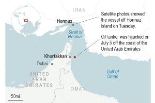 Oil tanker sought by the U.S. was hijacked july 5 off the U.A.E. coast.;