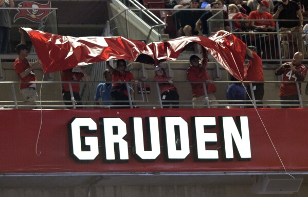 The Tampa Bay Buccaneers say they're reinstating Jon Gruden into their ring  of honor | AP News