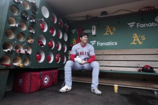 Shohei Ohtani's locker has been packed up at Angel Stadium, and