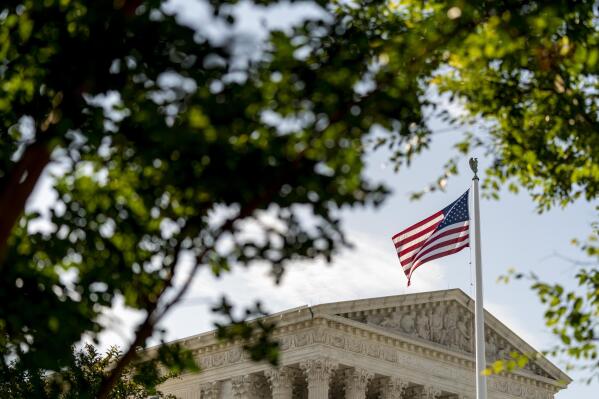 The Supreme Court in Washington, Monday, June 7, 2021. (AP Photo/Andrew Harnik)