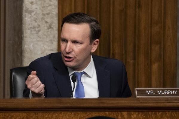 FILE - Sen. Chris Murphy, D-Conn., speaks during a hearing of the Senate Foreign Relations on Capitol Hill, on Dec. 7, 2021, in Washington. Murphy is calling out President Joe Biden to show "more urgency" to address gun violence by executive action, as the prospects of legislation on Capitol Hill to pass gun control reforms remain slim. (AP Photo/Alex Brandon, Pool, File)