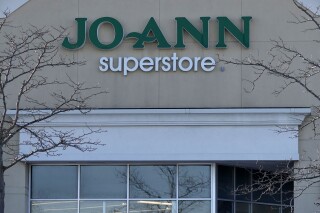 A logo sign outside of a Joann retail store is seen in Arlington Heights, Ill., Wednesday, Jan. 15, 2025. (AP Photo/Nam Y. Huh, File0