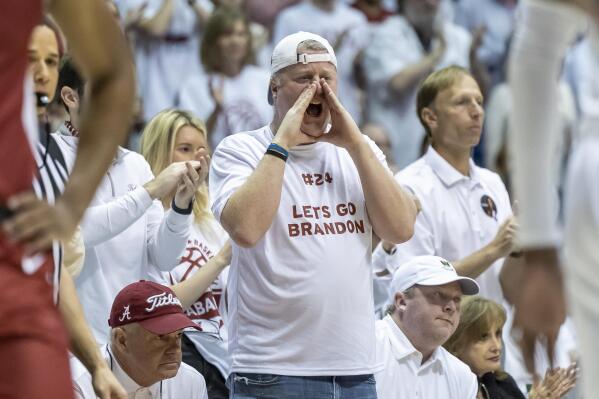 Alabama fans cheer during the first half of an NCAA college basketball game against Arkansas, Saturday, Feb. 25, 2023, in Tuscaloosa, Ala. (AP Photo/Vasha Hunt)
