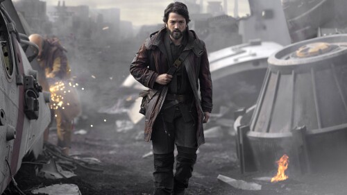 FILE - This image released by Lucasfilm Ltd. shows Diego Luna as Cassian Andor from "Andor." (Lucasfilm Ltd./Disney+ via AP)