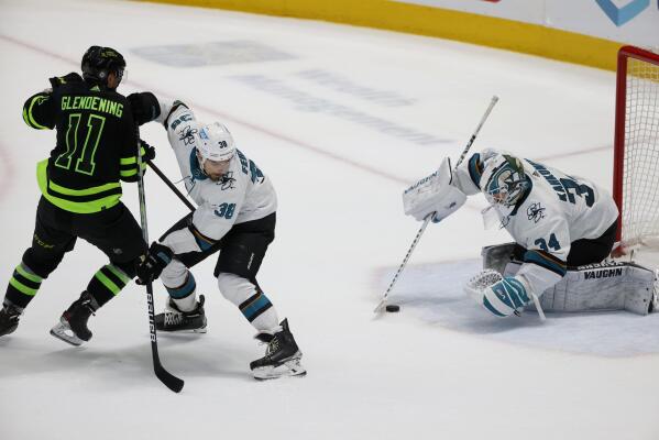 Stars beat Sharks 2-1, keep surging in West wild-card race - The