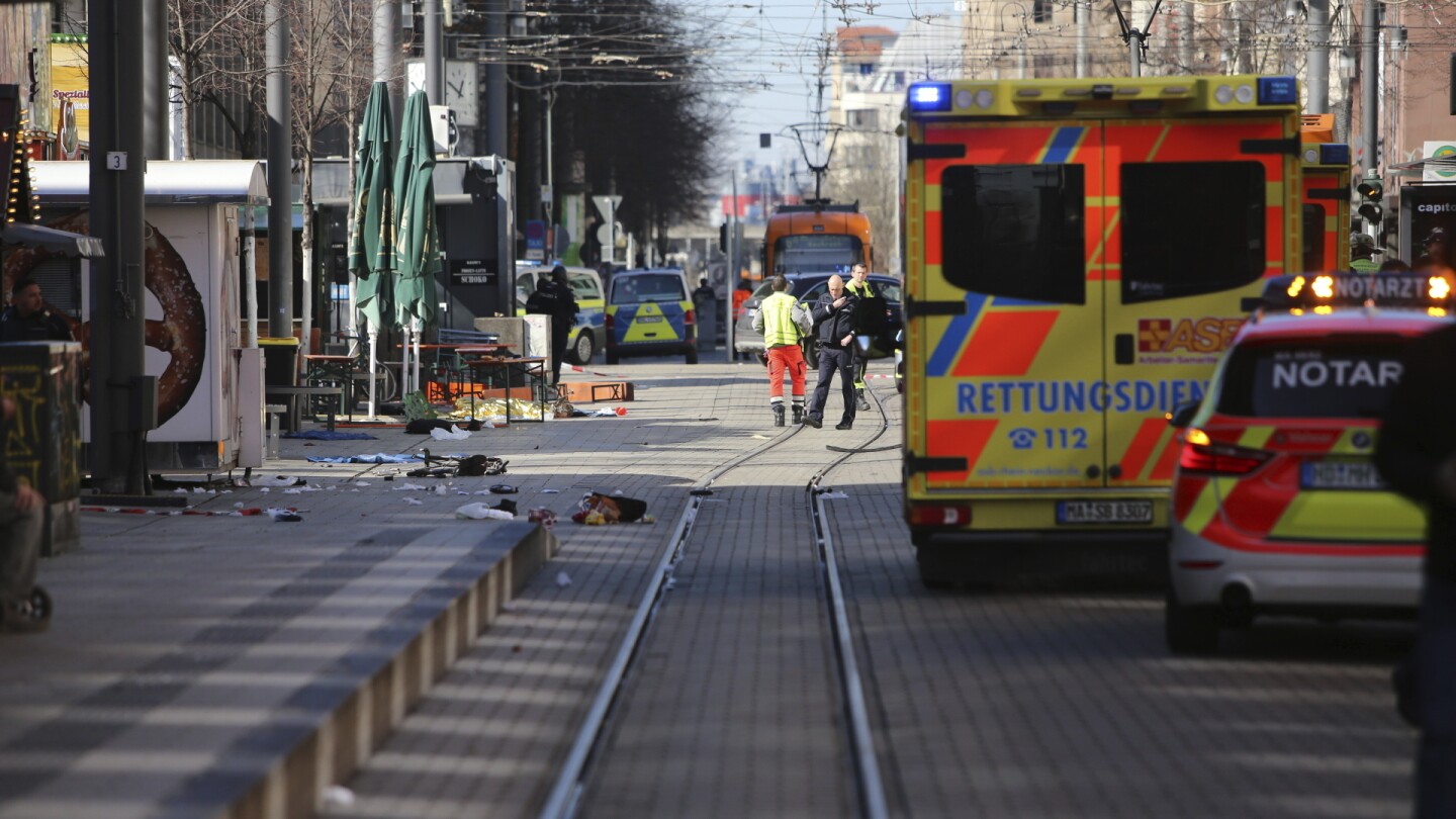 Driver rams car into crowd in southwestern Germany, leaving 1 person dead and others injured