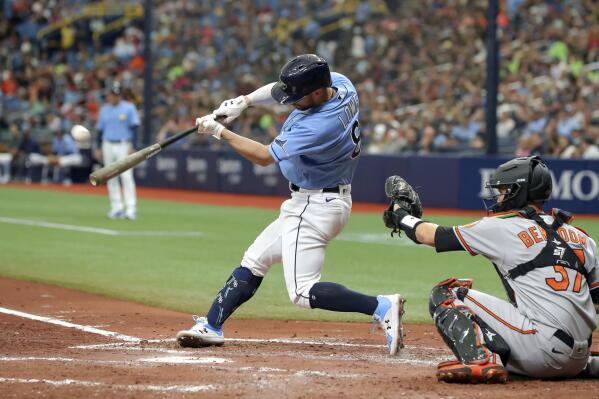 Rays hit 3 home runs to blow out A's and start 8-0