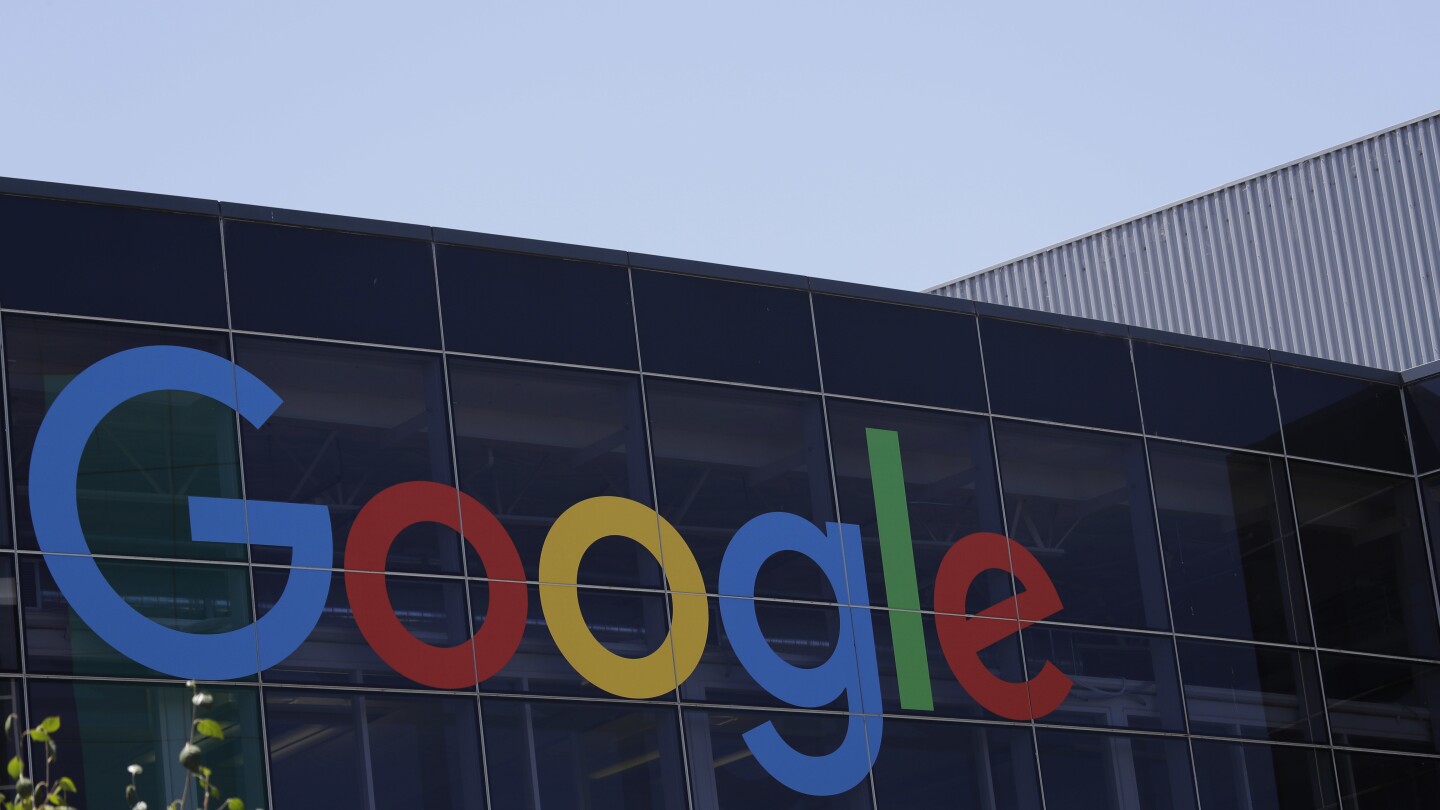 FILE - This Tuesday, July 19, 2016, file photo shows the Google logo at the company’s headquarters in Mountain View, Calif. (AP Photo/Marcio Jose Sa