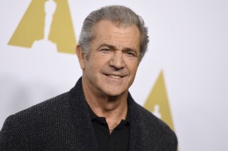 FILE - Mel Gibson arrives at the 89th Academy Awards Nominees Luncheon in Beverly Hills, Calif. on Feb. 6, 2017. Gibson has not posted on social media about "the end" of Israel, as some users have falsely claimed. (Photo by Jordan Strauss/Invision/AP, File)