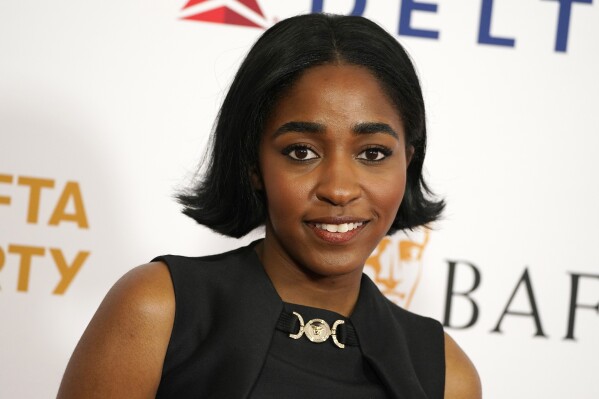 Ayo Edebiri arrives at the BAFTA Tea Party on Saturday, Jan. 13, 2024, at The Maybourne Beverly Hills in Beverly Hills, Calif. (Photo by Jordan Strauss/Invision/AP)