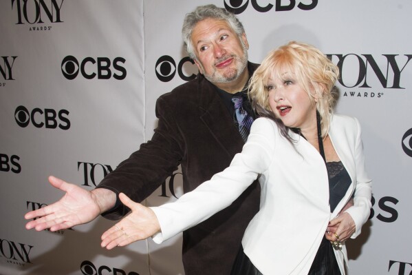 Harvey Fierstein, left, with Cyndi Lauper, at the 2013 Tony Awards Nomination Press Reception for "Kinky Boots" held in New York on May 1. (Photo: Charles Sykes/Invision/AP, file)
