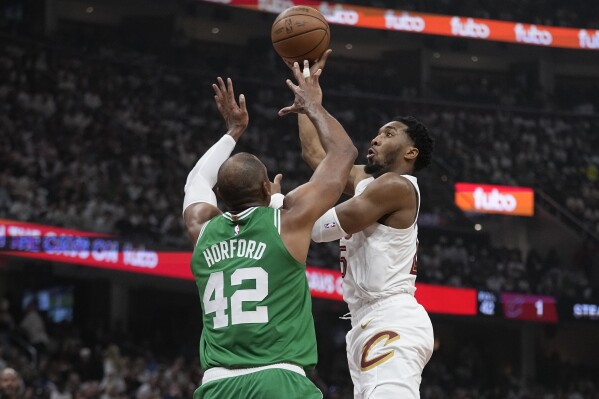 Cavaliers star Donovan Mitchell is questionable with a calf strain for Game 4 against the Celtics