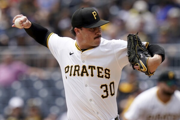 Pittsburgh Pirates starting pitcher Paul Skenes delivers during the first inning of a baseball game against the San Francisco Giants, Thursday, May 23, 2024, in Pittsburgh. (AP Photo/Matt Freed)