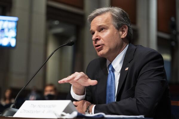 FILE - In this Thursday, June 10, 2021, file photo, FBI Director Christopher Wray testifies before the House Judiciary Committee oversight hearing on the Federal Bureau of Investigation on Capitol Hill, in Washington. The FBI says it is getting serious about sexual harassment in its ranks, starting a 24/7 tip line, doing more to help accusers and taking a tougher stand against agents found to have committed misconduct. “There is nothing more important than our people and how we treat each other,” Wray said. “I have tried to make it crystal clear that we’re going to have zero tolerance for that kind of activity at any level within the organization.” (AP Photo/Manuel Balce Ceneta, File)