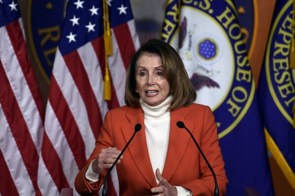 
              House Minority Leader Nancy Pelosi of Calif., speaks during a news conference on Capitol Hill in Washington, Thursday, Nov. 15, 2018. (AP Photo/Susan Walsh)
            