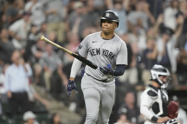 Yankees slugger Juan Soto hits 3 homers in a game for the 1st time | AP News