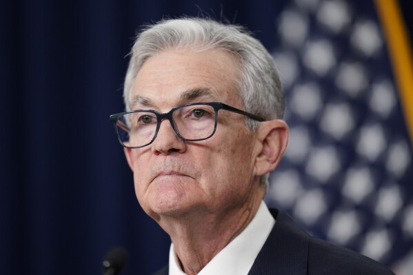 Federal Reserve Board Chair Jerome Powell speaks during a news conference about the Federal Reserve's monetary policy at the Federal Reserve, Wednesday, Dec. 13, 2023, in Washington. (AP Photo/Alex Brandon)