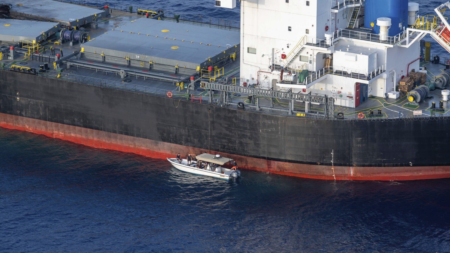 Yemen’s Houthi rebels attack ship carrying grain destined for Iran, their main supporter
