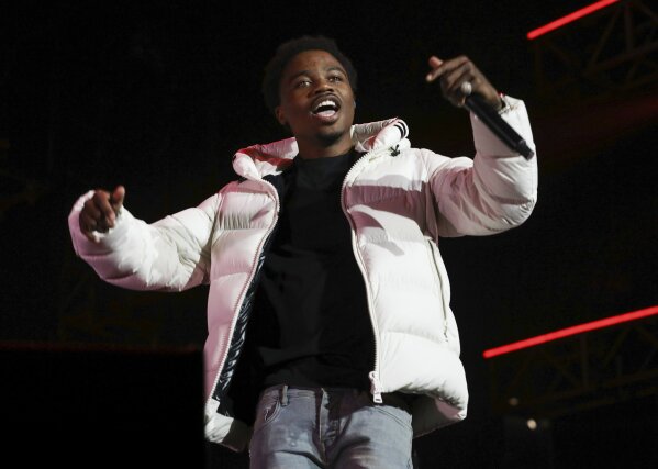 FILE - Roddy Ricch performs at the 7th annual BET Experience in Los Angeles on June 21, 2019.  Ricch, whose successful year included a Grammy win, No. 1 album and No. 1 song, won two Apple Music honors that were based on streaming data. His debut album, “Please Excuse Me for Being Antisocial," has been streamed more than 1.5 billion times on the platform and was named top album of the year. (Photo by Mark Von Holden/Invision/AP, File)