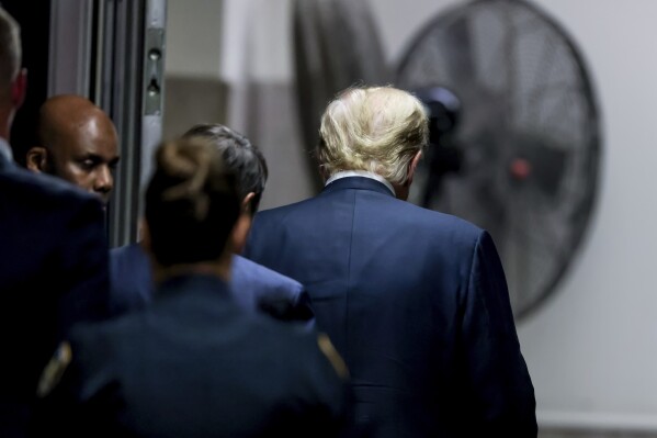 Former President Donald Trump leaves the courthouse after a jury found him guilty of all 34 felony counts in his criminal trial at Manhattan Criminal Court, Thursday, May 30, 2024, in New York. (Justin Lane/Pool Photo via AP)