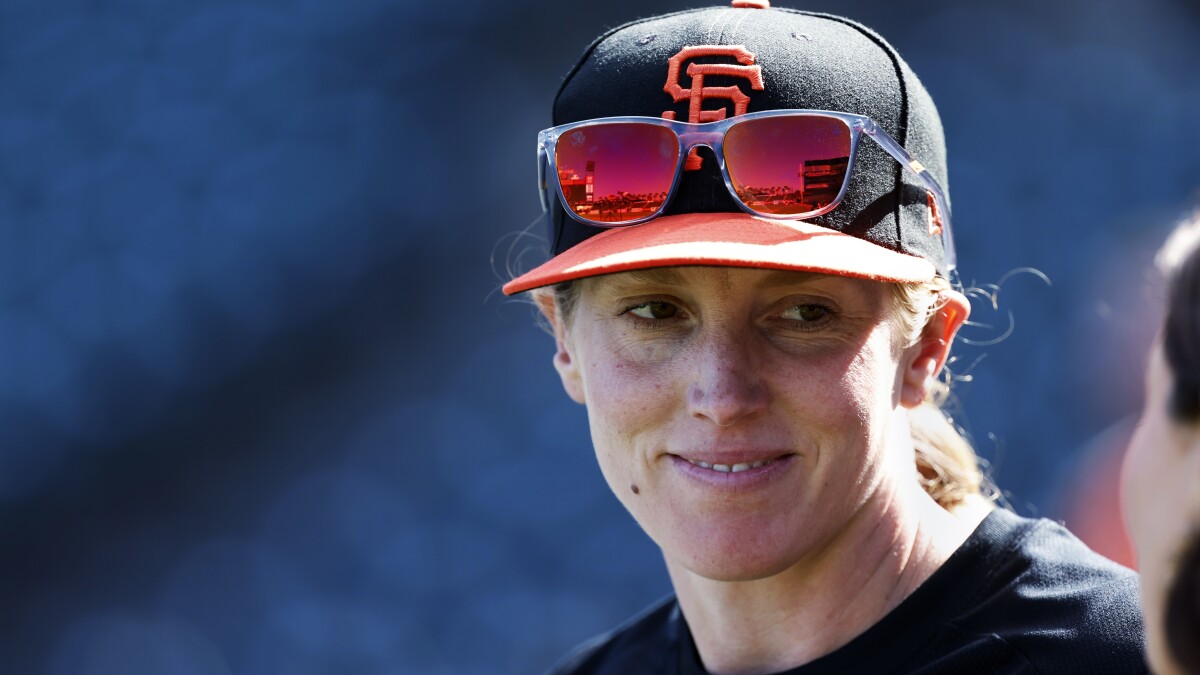 Giants put first female coach into a major league game