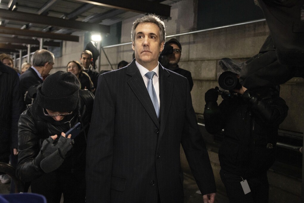 Michael Cohen, former attorney to Donald Trump, leaves the District Attorney's office in New York, March 13, 2023.  (AP Photo/Yuki Iwamura, File)