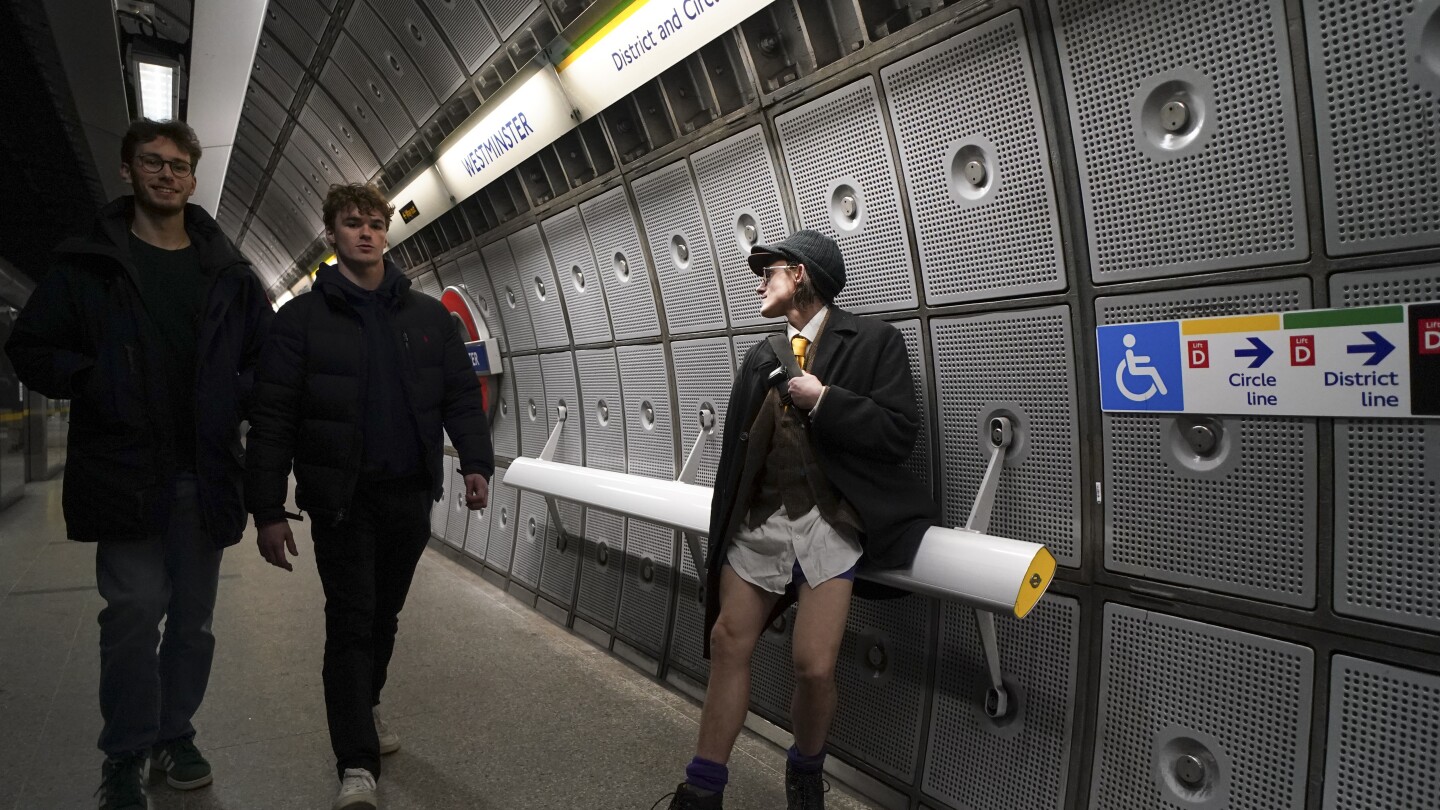 No pants? No problem. London subway riders bare their legs to brighten a gray winter day