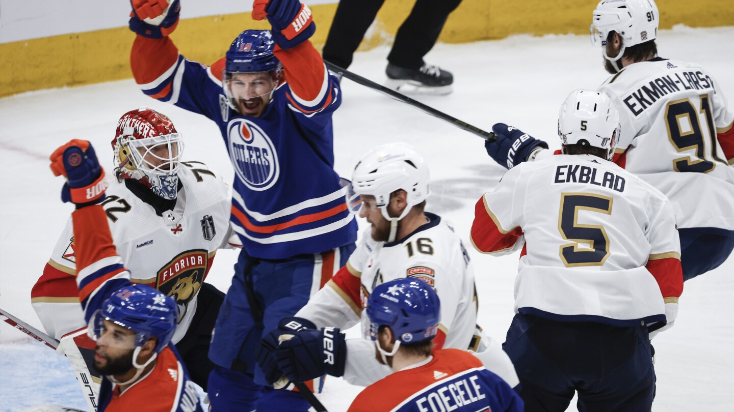 Stanley Cup Final: Edmonton Oilers beat Florida Panthers 8-1 in Game 4