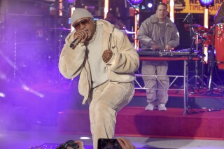 LL Cool J performs during the Times Square New Year's Eve celebration on Sunday, Dec. 31, 2023, in New York. (Photo by Andy Kropa/Invision/AP)