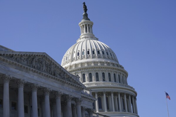 The U.S. Capitol is seen, Tuesday, April 1, 2025, in Washington. (AP Photo/Rahmat Gul)