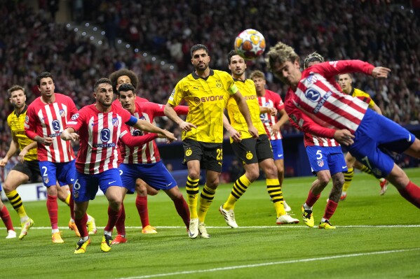 Atletico Madrid beats Dortmund 2-1 at home in first leg of Champions League  quarterfinals | AP News