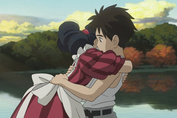 This image released by GKIDS shows a scene from Hayao Miyazaki's "The Boy And The Heron." (Studio Ghibli/GKIDS via AP)