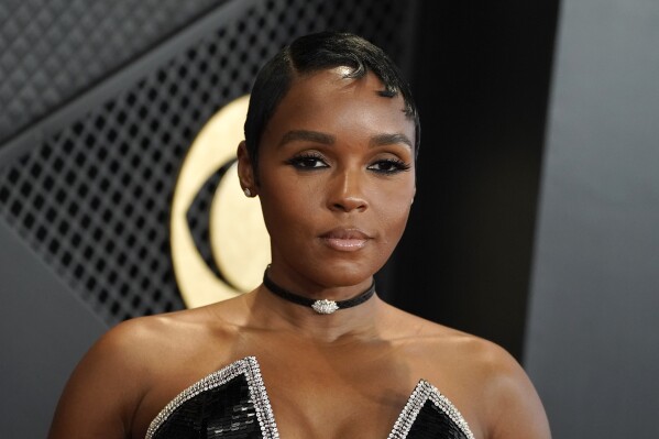 Janelle Monae arrives at the 66th annual Grammy Awards on Sunday, Feb. 4, 2024, in Los Angeles. (Photo by Jordan Strauss/Invision/AP)