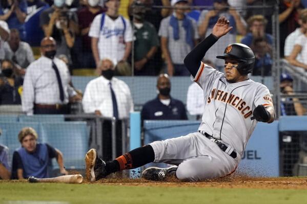 Thairo Estrada of the San Francisco Giants before a game against