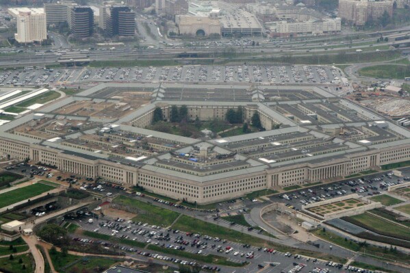 FILE - The Pentagon in Washington, March 27, 2008. The Defense Department will install solar panels on the Pentagon as part of a Biden administration plan to promote energy conservation and clean energy. The Pentagon is one of 31 government sites that are receiving grants for the Energy Department program, which the administration says is intended to “reestablish the federal government as a sustainability leader” and promote President Joe Biden’s commitment to clean energy. (AP Photo/Charles Dharapak, File)
