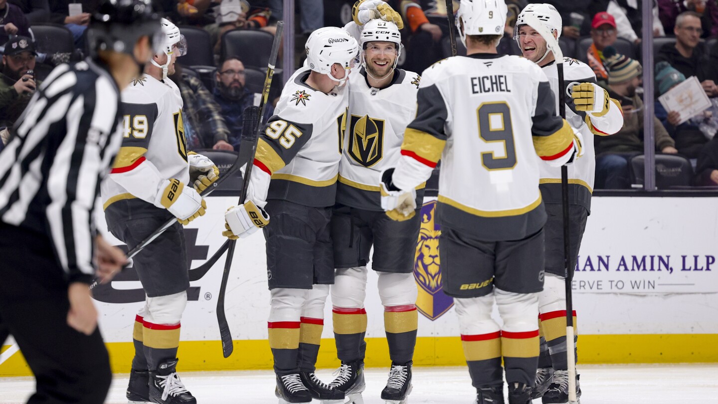 Golden Knights Beat Ducks 4-1, Theodore Scores Twice