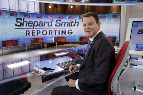 FILE - In this Jan. 30, 2017, file photo, Fox News Channel chief news anchor Shepard Smith appears on the set of "Shepard Smith Reporting" in New York. Smith, whose newscast on Fox News Channel seemed increasingly an outlier on a network dominated by supporters of President Trump, says he is leaving the network. He has worked at Fox News Channel since the network started in 1996. In a statement, Smith said he had asked the company to let him leave. He gave no reason for the seemingly sudden decision. (AP Photo/Richard Drew, File)